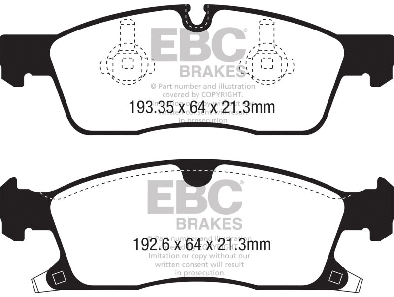 EBC 2016+ Jeep Grand Cherokee 3.6L Yellowstuff Front Brake Pads