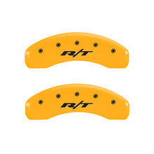 Load image into Gallery viewer, MGP 4 Caliper Covers Engraved Front &amp; Rear RT Yellow finish black ch