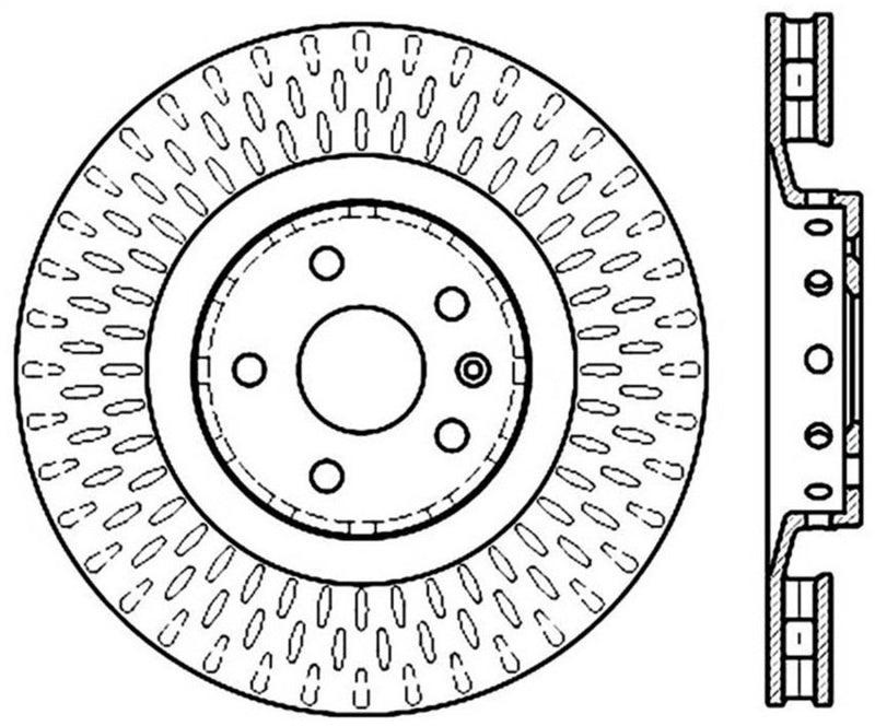 StopTech Drilled & Slotted Right Sport Brake Rotor for 2009 Cadillac CTS-V