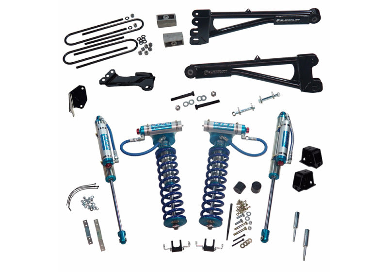 Superlift 05-07 Ford F-250/F-350 SD 4WD 4in Lift Kit w/Repl Radius Arms & King Coilovers Rear Shocks