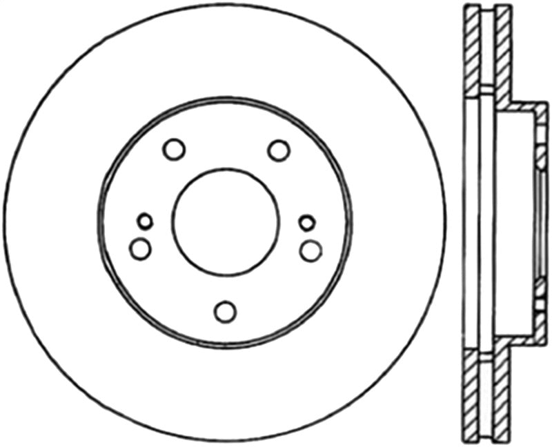 StopTech Power Slot 6/89-96 Nissan 300ZX Slotted & Drilled Left Front Rotor