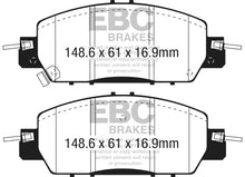 Load image into Gallery viewer, EBC 2016+ Honda Accord LX Sedan 2.4L Ultimax2 Front Brake Pads