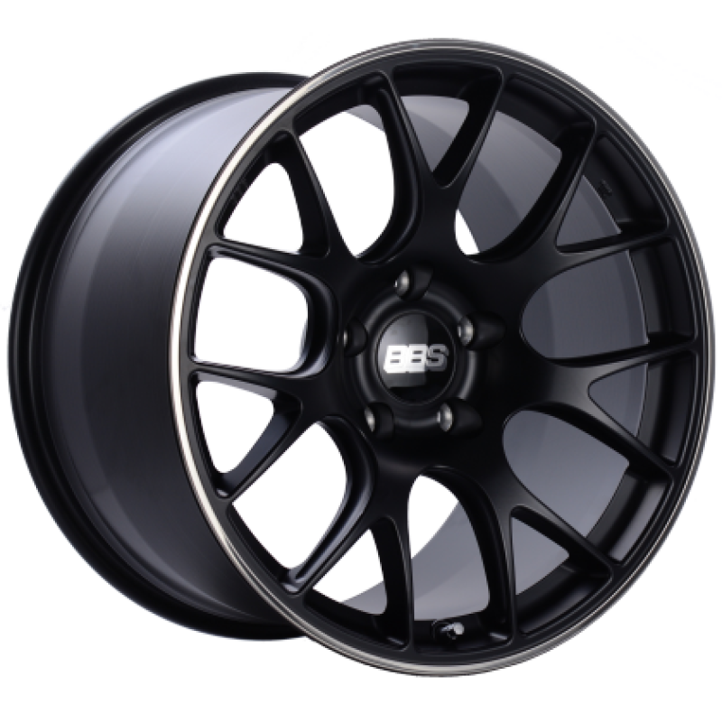 BBS CH-R 19x9 5x120 ET44 Satin Black Polished Rim Protector Wheel -82mm PFS/Clip Required