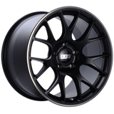 BBS CH-R 19x8.5 5x112 ET48 Satin Black Polished Rim Protector Wheel -82mm PFS/Clip Required