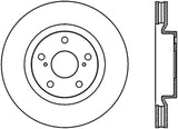 StopTech Power Slot 07-13 Lexus ES250/300/330/350 / 11-13 Scion tC Slotted Left Fr CRYO-STOP Rotor