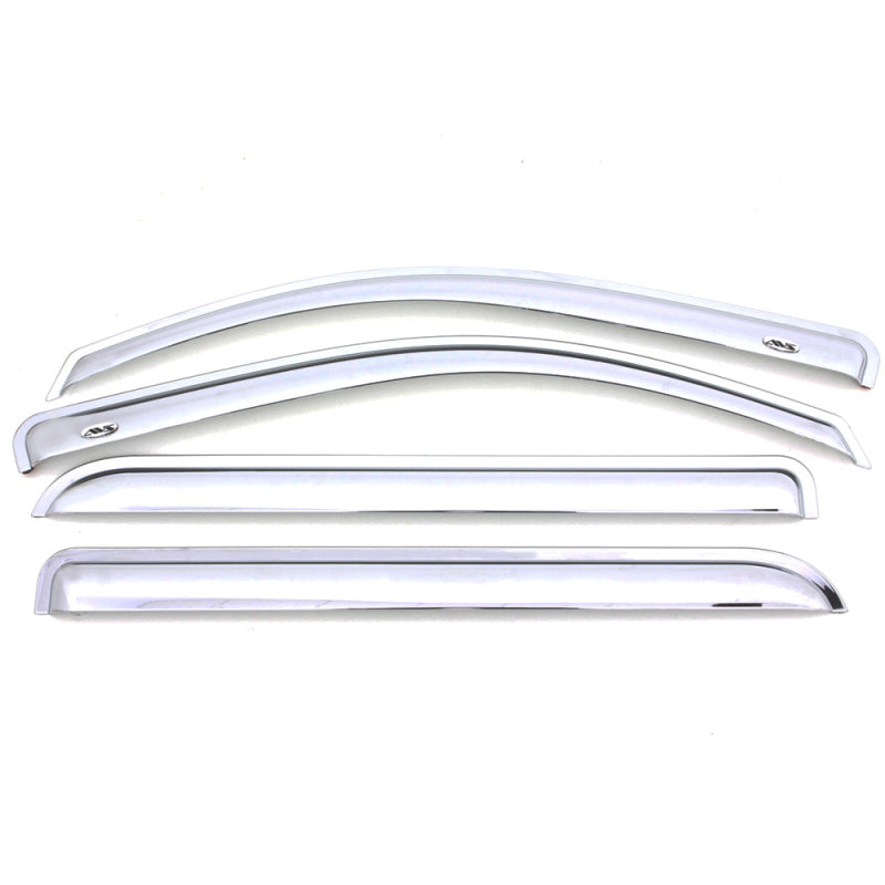 AVS 14-18 Toyota Corolla Ventvisor Outside Mount Front & Rear Window Deflectors 4pc - Chrome