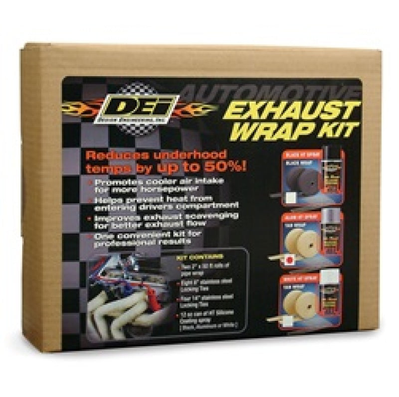 DEI Exhaust Wrap Kit - Tan Wrap & Aluminum HT Silicone Coating