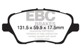 EBC 13+ Ford Fiesta 1.6 Turbo ST Ultimax2 Front Brake Pads