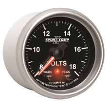 Load image into Gallery viewer, Autometer Sport-Comp II 2-1/16in Digital Voltometer Gauge - 18V