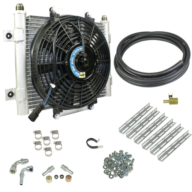 BD Diesel Xtruded Trans Oil Cooler - 3/8 inch Cooler Lines