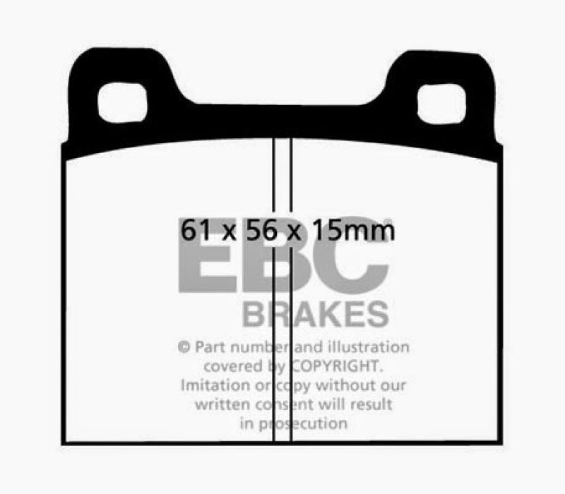 EBC 82-89 Maserati Biturbo 2.5 Twin Turbo Ultimax2 Rear Brake Pads