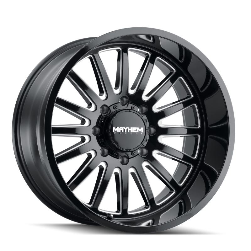 Mayhem 8114 Utopia 20x10 / 6x135 BP / -19mm Offset / 87.1mm Hub Black w/ Milled Spokes Wheel