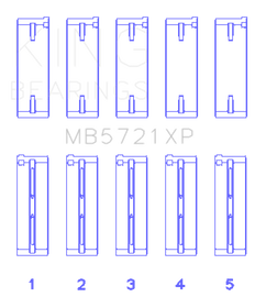 King Engine Bearings Nissan SR20DET (GTiR) 16V Performance Main Bearing Set - Size STD