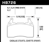 Hawk 2014 Chevrolet Corvette DTC-60 Front Brake Pads