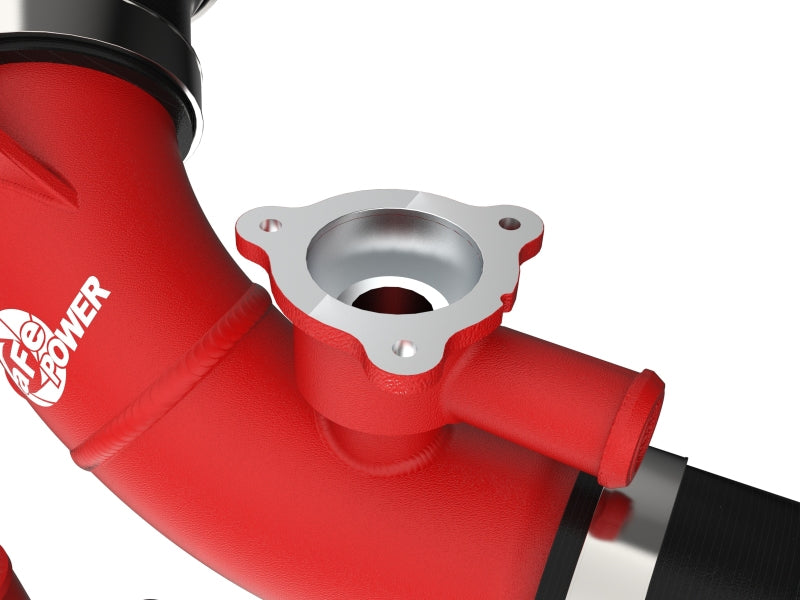 aFe 2022 Toyota Land Cruiser (J300) V6-3.5L (tt) BladeRunner 2.5in Aluminum Hot Charge Pipe - Red