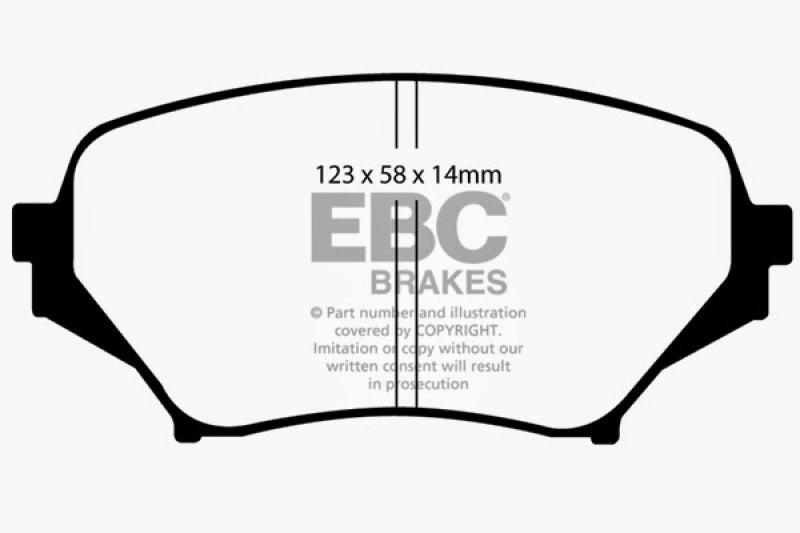 EBC 06-15 Mazda Miata MX5 2.0 Ultimax2 Front Brake Pads