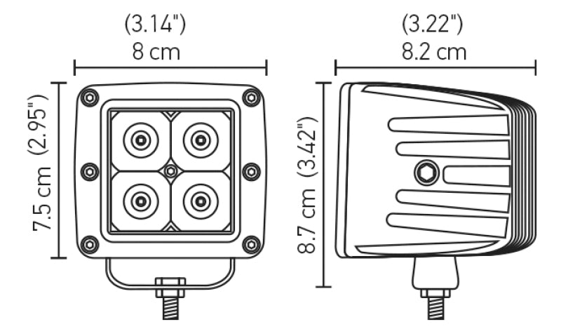 Hella HVF Cube 4 LED Off Road Kit