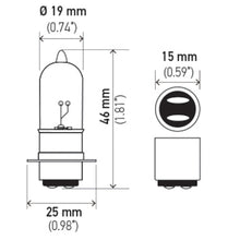 Load image into Gallery viewer, Hella Bulb 3603 12V 25/25W Px15D T6