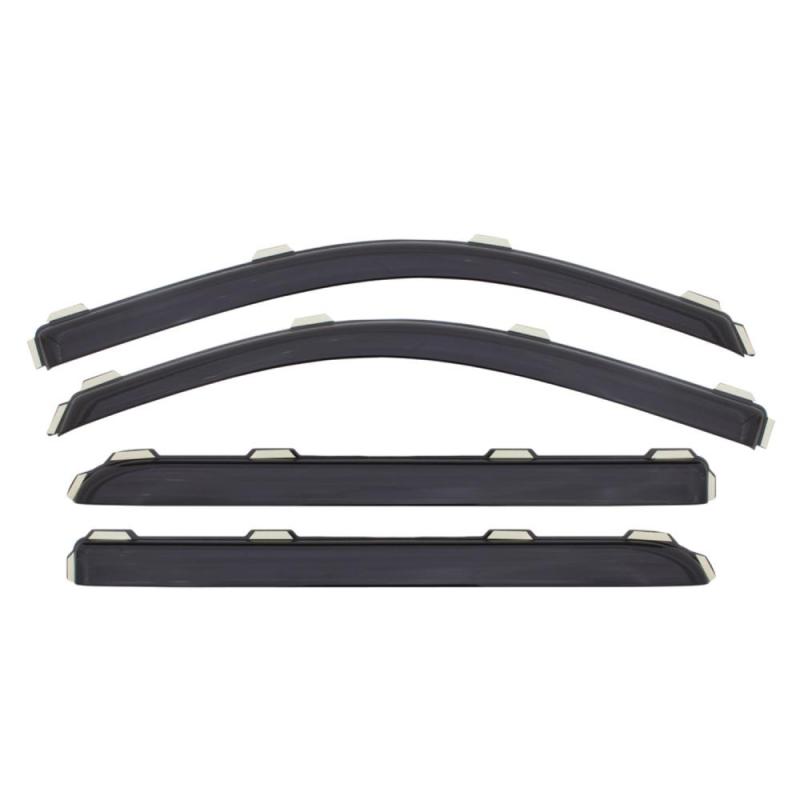 AVS 16-18 Nissan Titan XD Crew Cab Ventvisor In-Channel Front & Rear Window Deflectors 4pc - Smoke