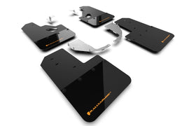 Rally Armor 21-25 Ford Bronco (Steel Bmpr + RR- NO Rptr/Sprt) Blk Mud Flap w/Cy Orange Logo