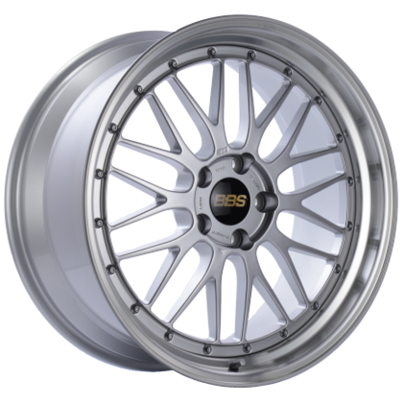 BBS LM 19x8.5 5x112 ET25 Diamond Silver Center Diamond Cut Lip Wheel - 82mm PFS Required