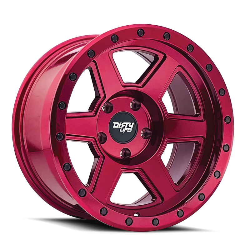 Dirty Life 9315 Compound 17x9 / 5x127 BP / -12mm Offset / 78.1mm Hub Crimson Candy Red Wheel