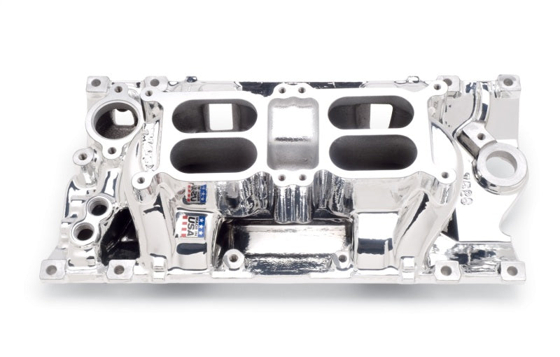 Edelbrock Polished B/B Chev Rect Port RPM Air-Gap Manifold