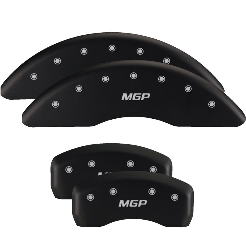 MGP 4 Caliper Covers Engraved Front & Rear Bowtie Red finish silver ch