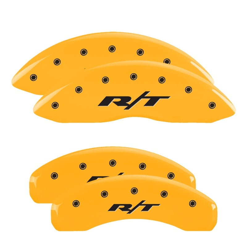 MGP 4 Caliper Covers Engraved Front & Rear Stingray Yellow finish black ch