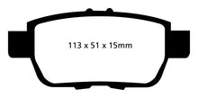 Load image into Gallery viewer, EBC 09-14 Acura TL 3.5 Ultimax2 Rear Brake Pads