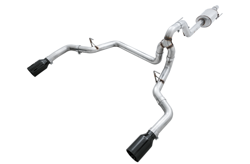 AWE Tuning 2015+ Ford F-150 0FG Dual Exit Performance Exhaust System w/5in Diamond Black Tips