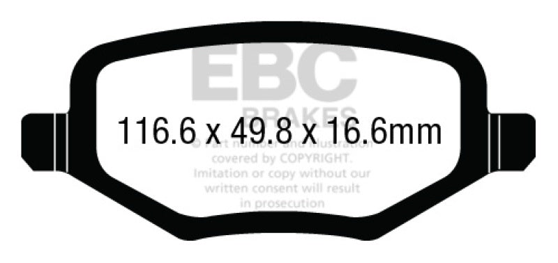 EBC 12+ Chrysler Town & Country 3.6 Ultimax2 Rear Brake Pads