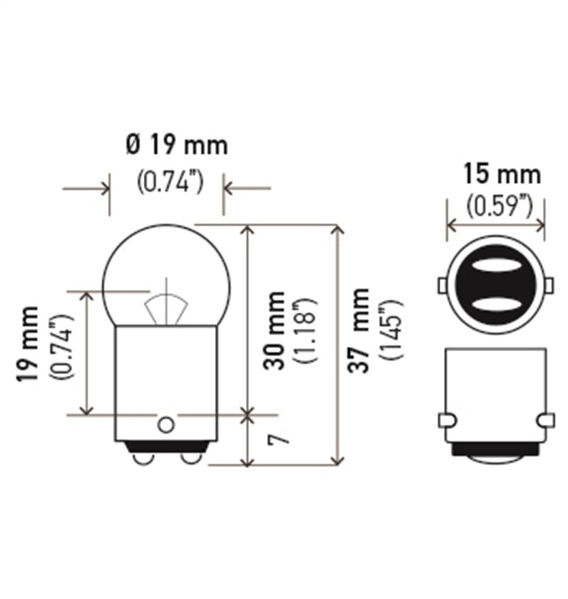 Hella Bulb 90 12V 8W BA15d G6