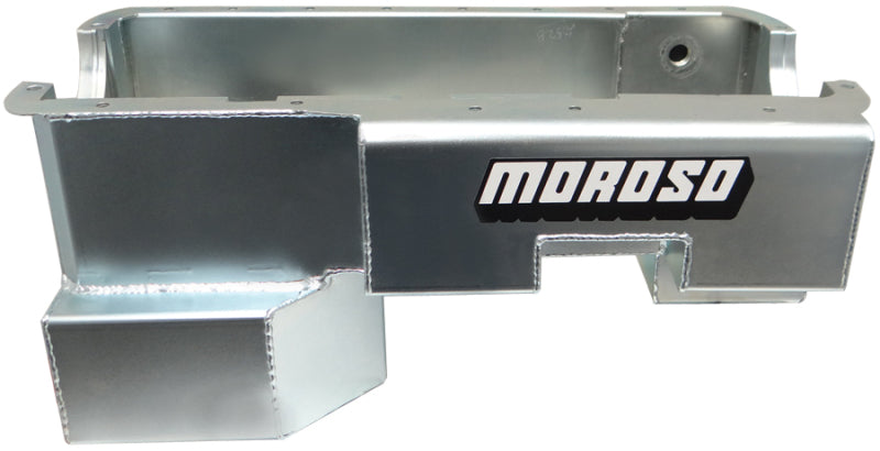 Moroso Ford 289-302 (w/Rear Sump & Billet End Seals) Power Pouch Wet Sump 7qt 9in Steel Oil Pan