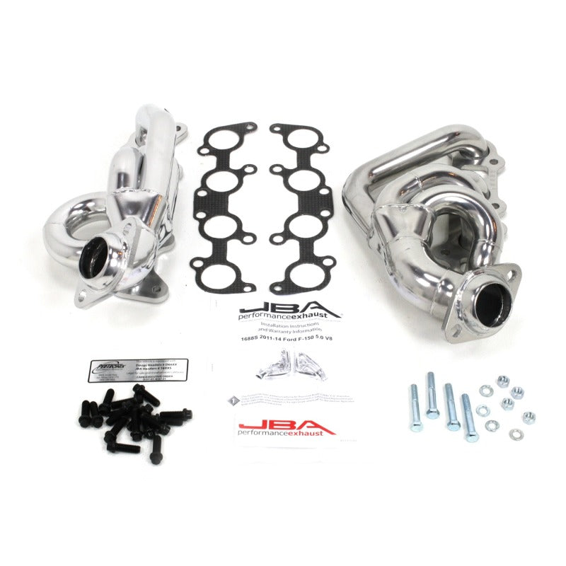 JBA 11-14 Ford F-150 5.0L Coyote 1-5/8in Primary Silver Ctd Cat4Ward Header