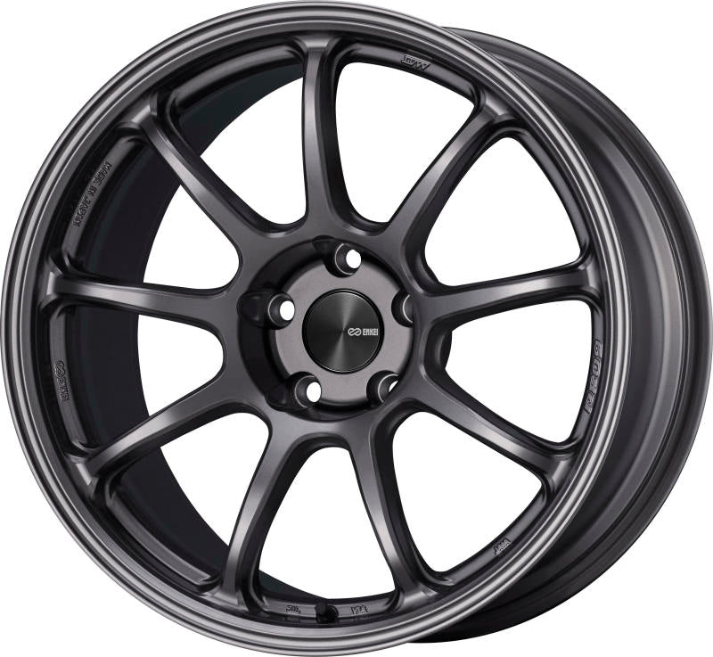 Enkei PF09 17x9 5x114.3 25mm Offset 75mm Bore Dark Silver Wheel