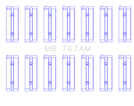 King Engine Bearings Toyota 2M/4M/5ME/5MGE/7MGE/7MGTE Main Bearing Set - Size STD