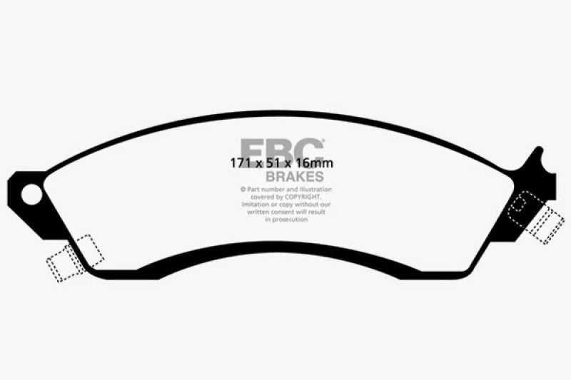 EBC 85-88 Chevrolet Camaro (3rd Gen) 2.8 (Performance Package) Ultimax2 Front Brake Pads