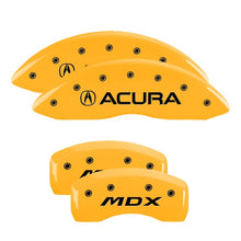 Load image into Gallery viewer, MGP 4 Caliper Covers Engraved Front &amp; Rear i-Vtec Yellow finish black ch