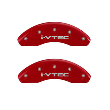 Load image into Gallery viewer, MGP 4 Caliper Covers Engraved Front &amp; Rear MGP Red finish silver ch