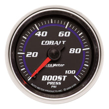 Load image into Gallery viewer, Autometer Cobalt 52mm 0-100psi Mechanical Boost Gauge