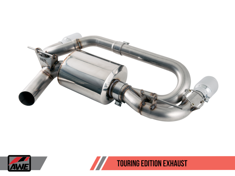 AWE Tuning BMW F22 M235i / M240i Touring Edition Axle-Back Exhaust - Chrome Silver Tips (102mm)