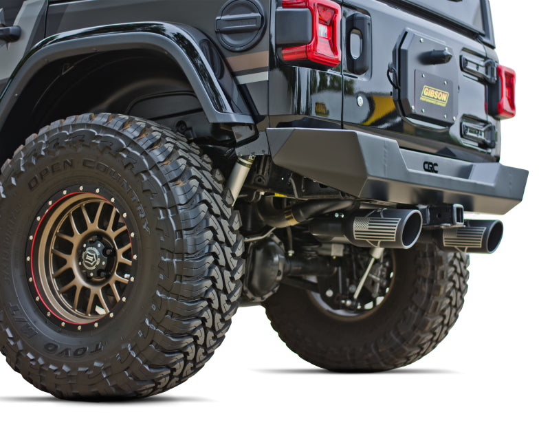 Gibson 07-10 Jeep Wrangler JK X 3.8L 2.5in Patriot Series Axle-Back Dual Split Exhaust - Blk Ceramic