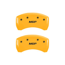 Load image into Gallery viewer, MGP Rear set 2 Caliper Covers Engraved Rear MGP Yellow finish black ch