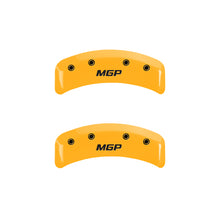 Load image into Gallery viewer, MGP 4 Caliper Covers Engraved Front &amp; Rear MGP Yellow finish black ch