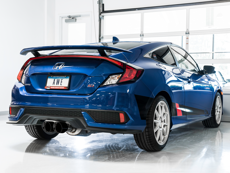 AWE Tuning 2016+ Honda Civic Si Touring Edition Exhaust w/Front Pipe & Dual Diamond Black Tips