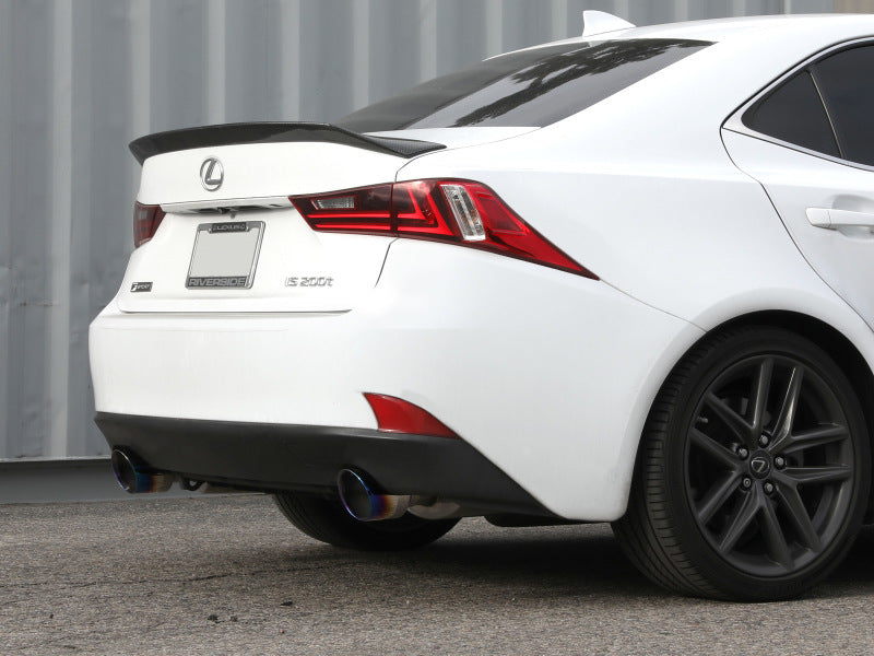 aFe POWER Takeda 16-17 Lexus IS200t L4-2.0L (t) 2.5in-3in 304 SS CB Exhaust w/ Blue Tip