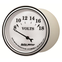 Load image into Gallery viewer, AutoMeter Gauge Voltmeter 2-1/16in. 18V Elec Old Tyme White II