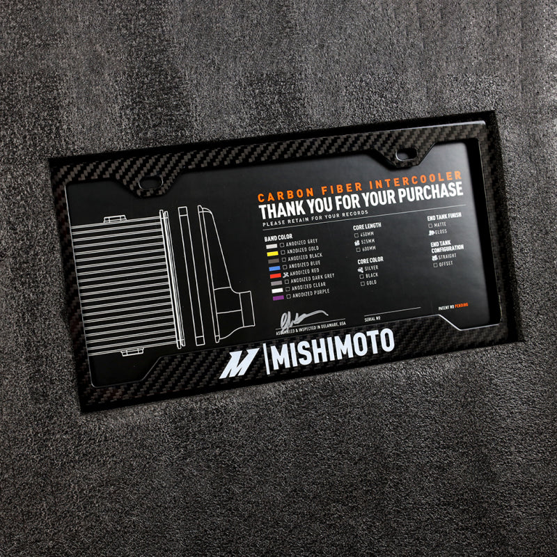 Mishimoto Universal Carbon Fiber Intercooler - Matte Tanks - 600mm Black Core - S-Flow - C V-Band