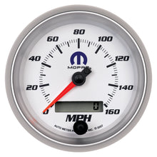 Load image into Gallery viewer, AutoMeter Gauge Speedometer 3-3/8in. 160MPH Elec. Programmable White Mopar